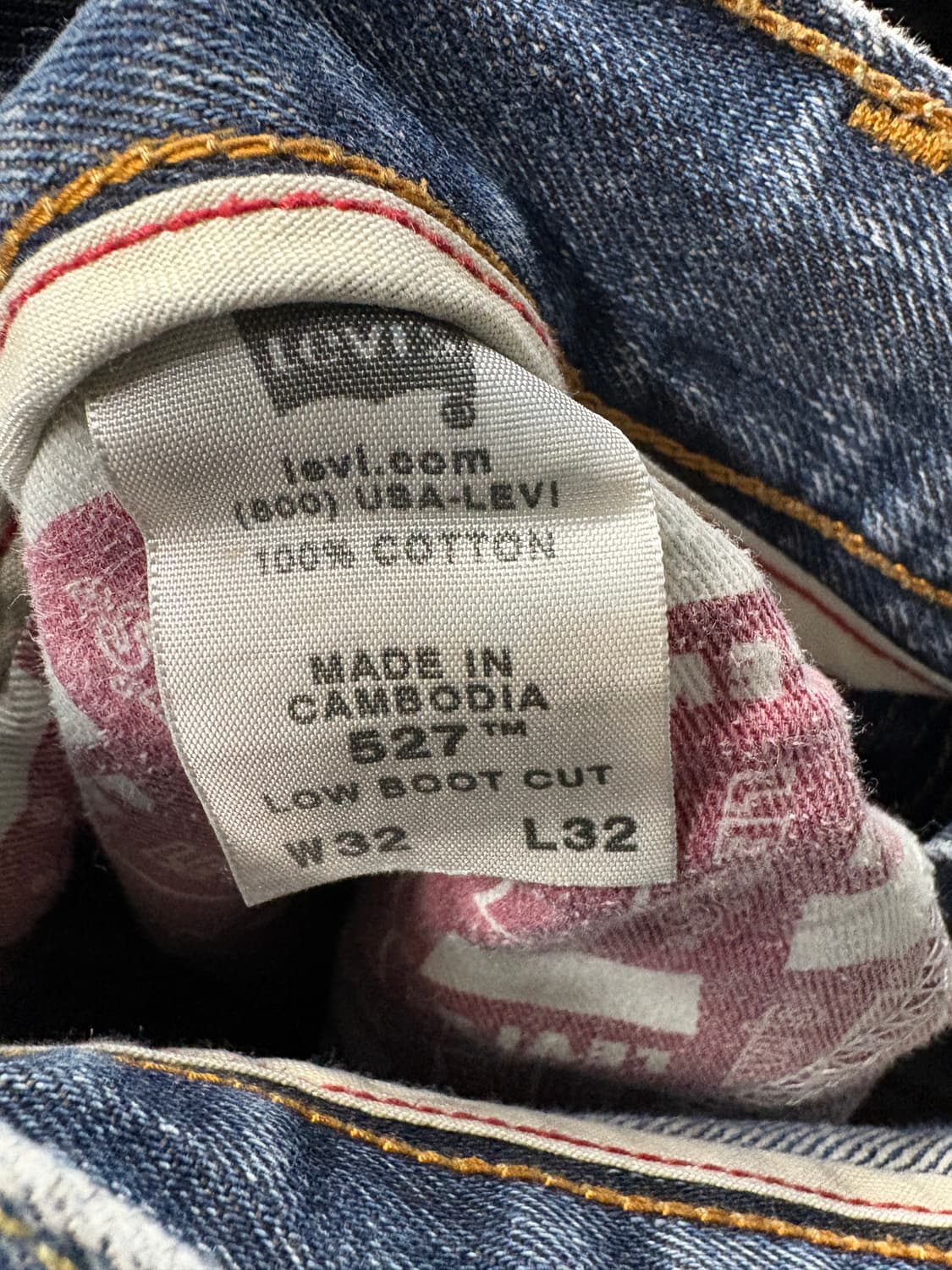 리바이스 527 로우 부츠컷 워싱 데님 팬츠 1448 상품이미지4