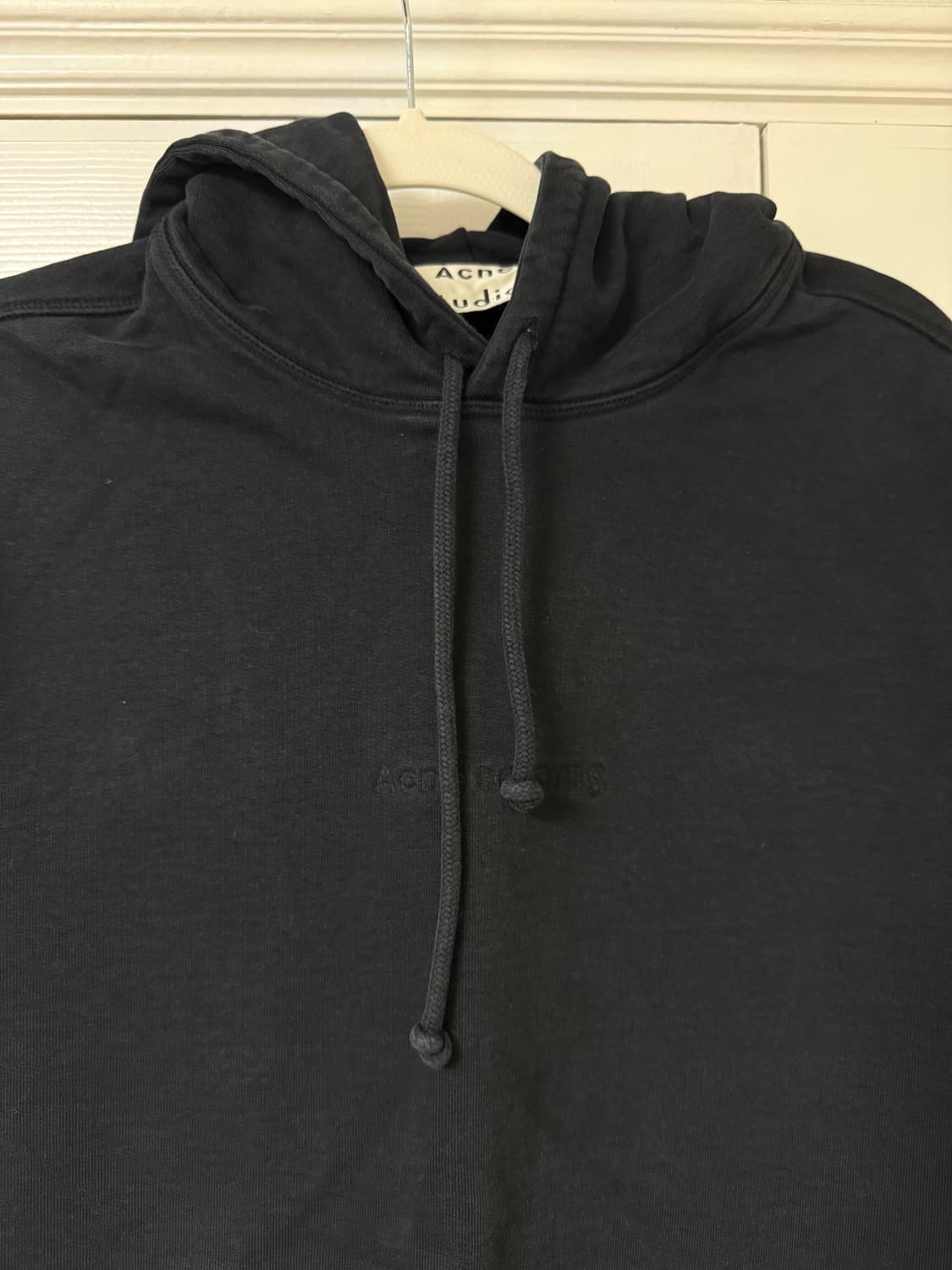 아크네 스튜디오 여자 롱 후드티 블랙 상품이미지3