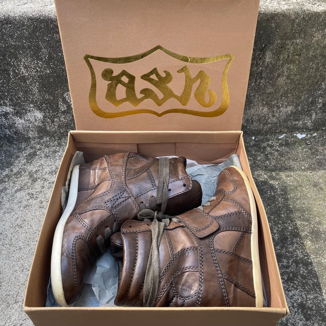 [38] ASH 닥크 브라운 레더 웨지힐 스니커즈 (245) 상품이미지8