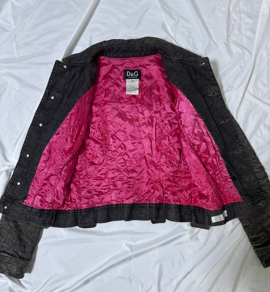 00s 돌체앤가바나 레더 패치 데님 자켓 y2k 상품이미지4