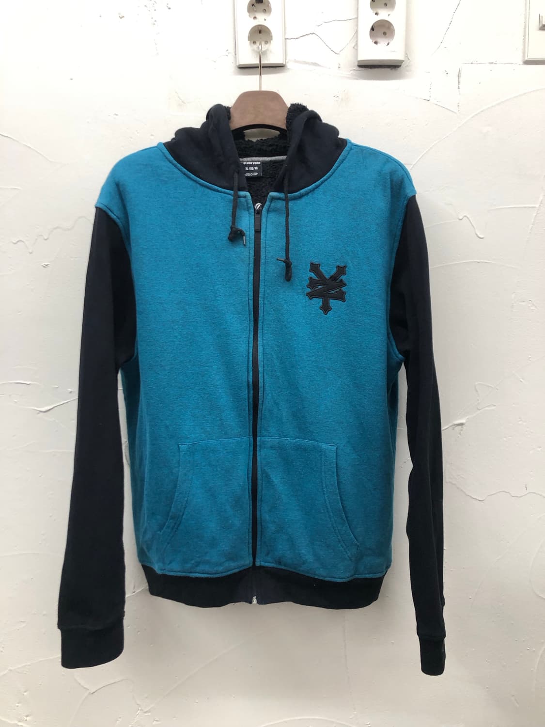 zoo york 투톤 후드 집업 상품이미지1