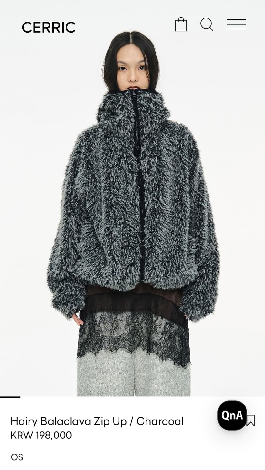 세릭 헤어리바라클라바집업 Hairy Balaclava Zip Up 상품이미지1