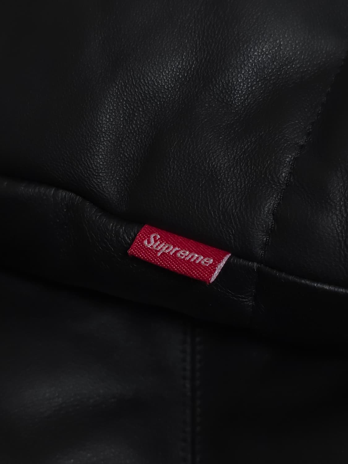 [M] 슈프림 노스페이스 레더 눕시 패딩 블랙 상품이미지6