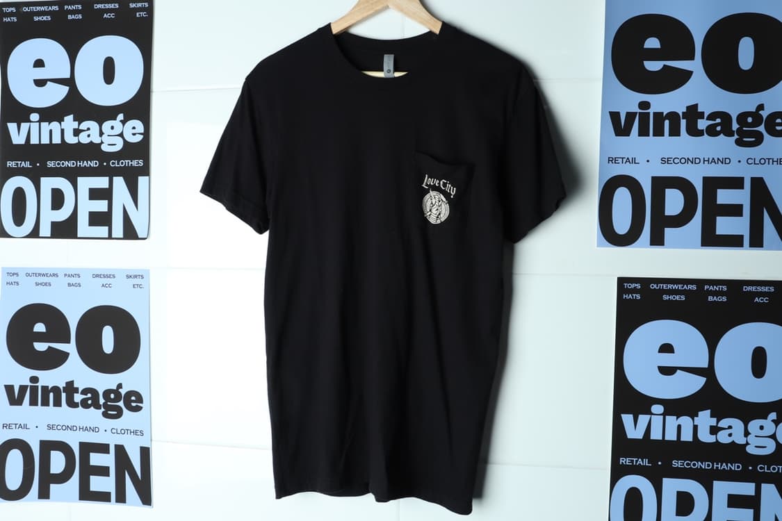 (M-L) 브랜드빈티지 반팔 티셔츠 USA 블랙 원포켓 맥주-H33323 상품이미지2