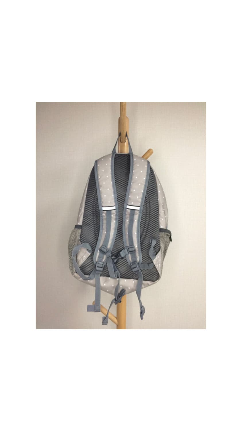 콜맨 미니 그레이 화이트 도트 땡땡이 백팩 상품이미지5