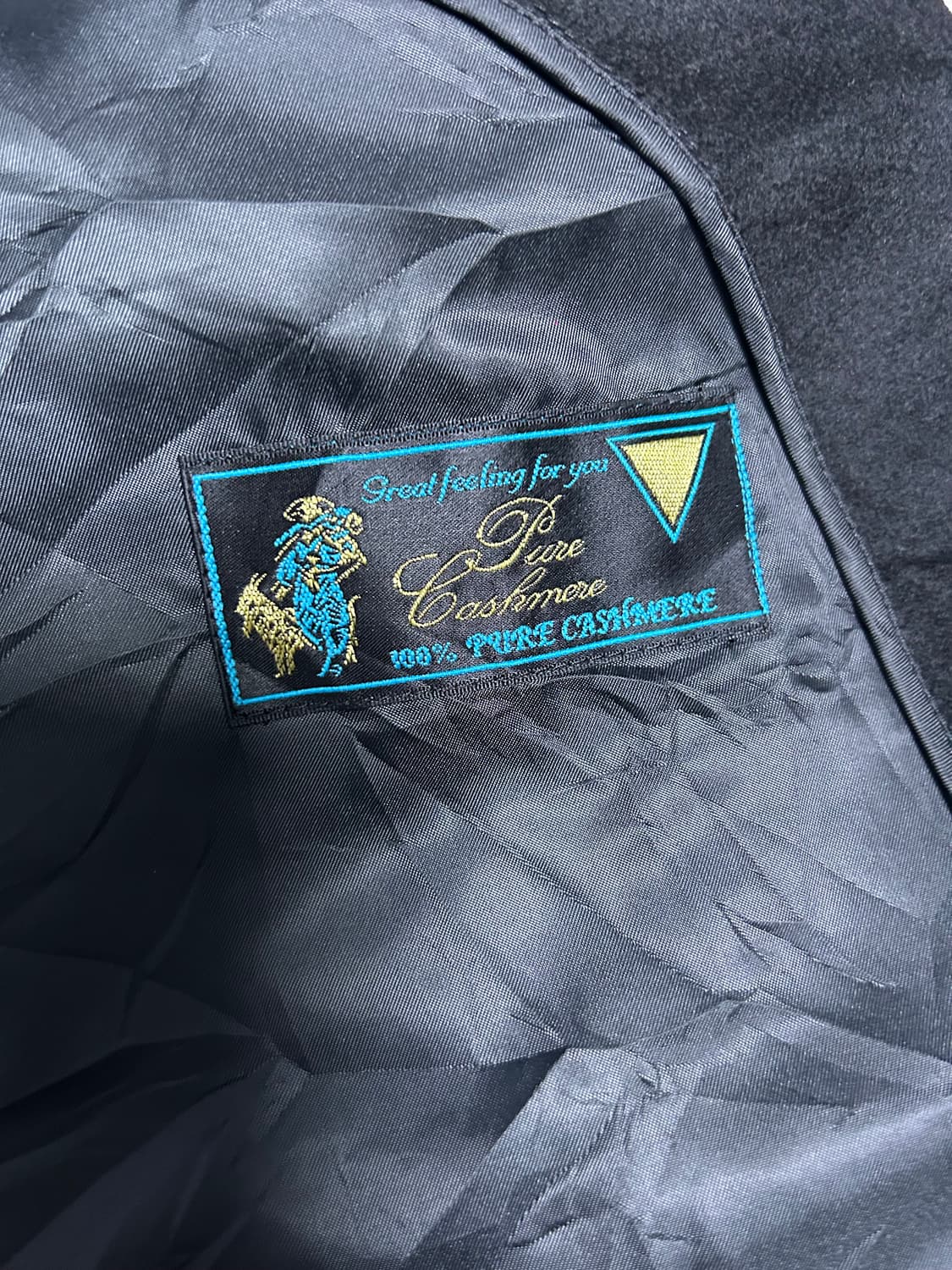 캐시미어 100프로 검정색 코트 사이즈 105~110 상품이미지3