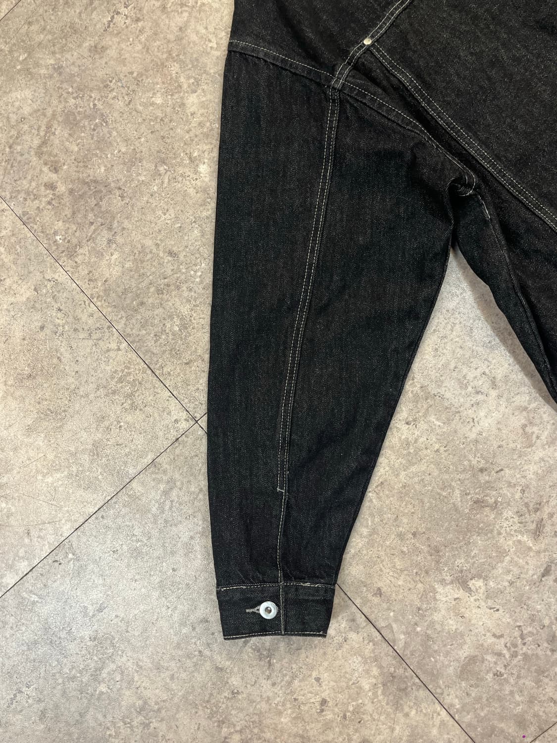 빈티지 흑청 데님 자켓 XL #csz4169 상품이미지9