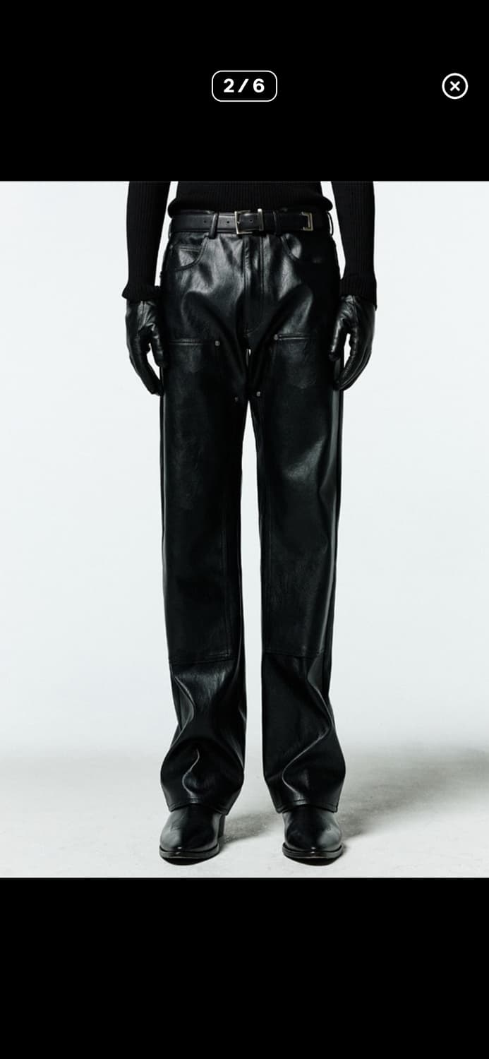 세비지 레더팬츠 M사이즈 상품이미지2
