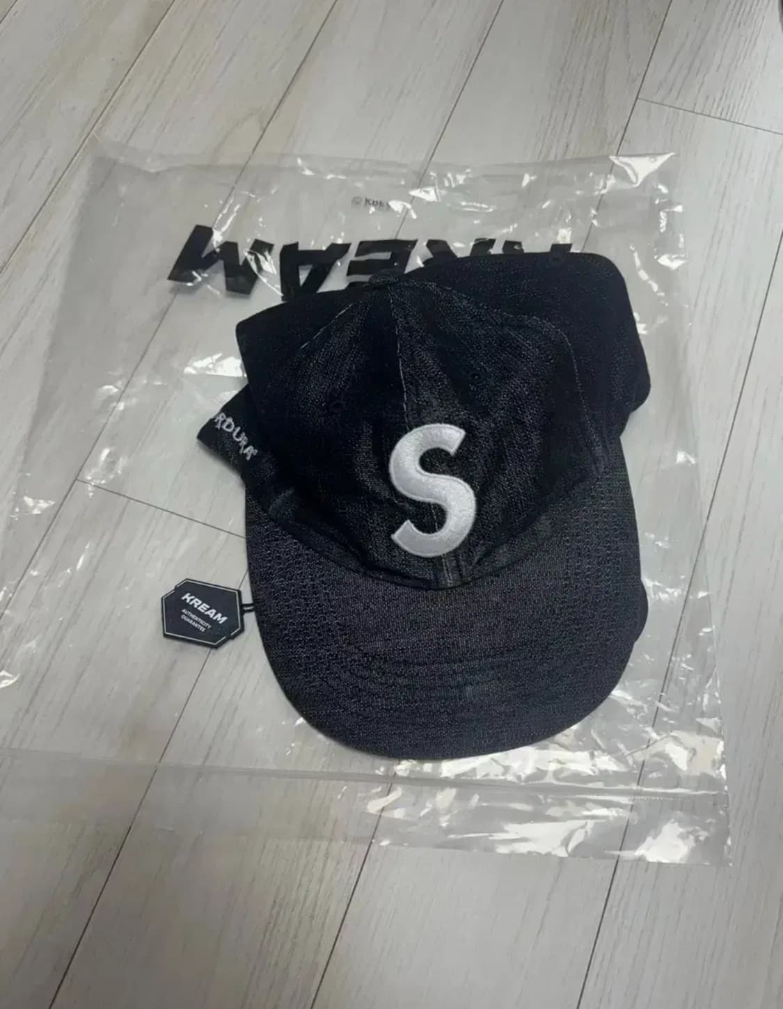 슈프림 데님 S 로고 6 블랙 모자 볼캡 상품이미지1