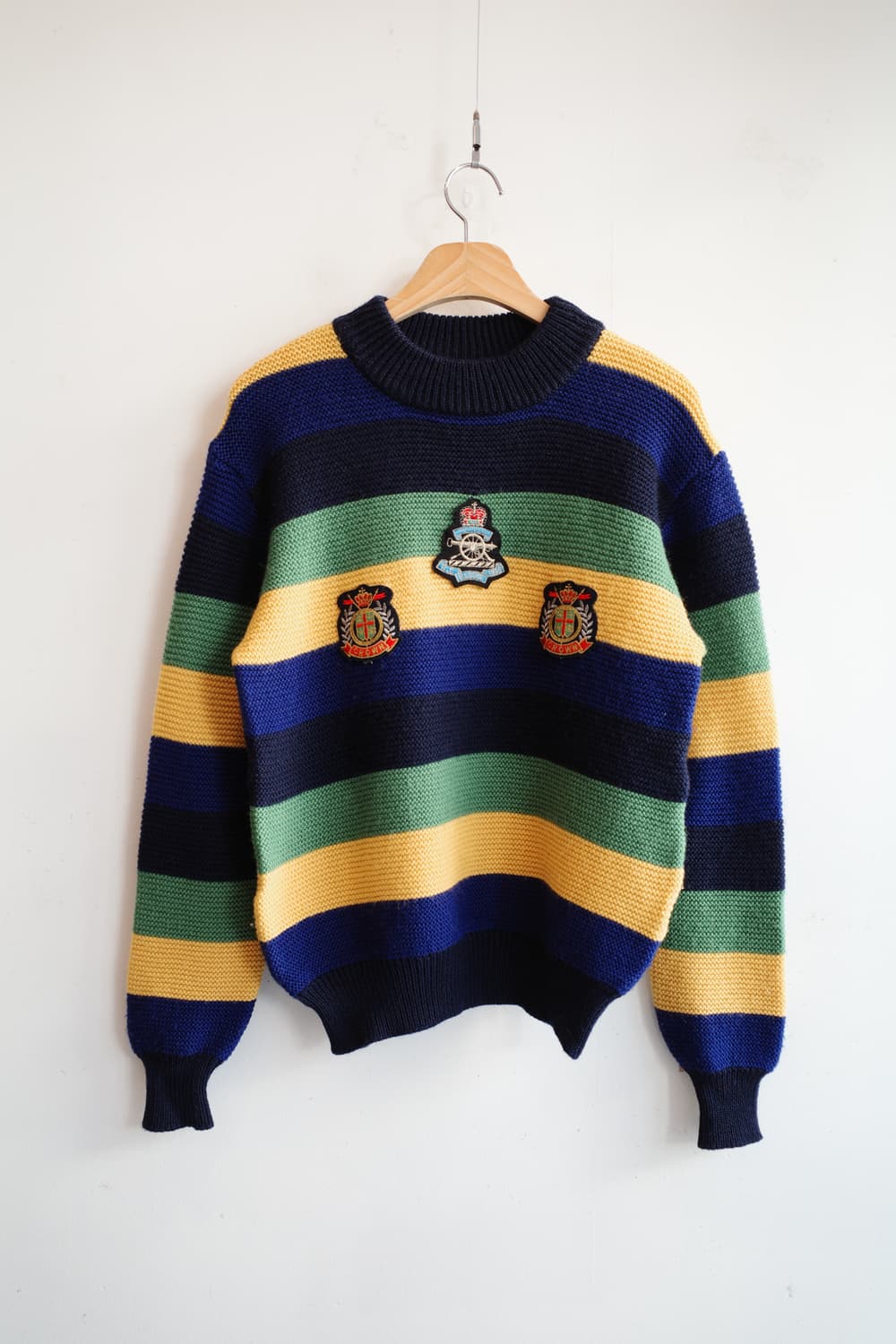 Japan brand 와펜패치 울 니트  상품이미지1