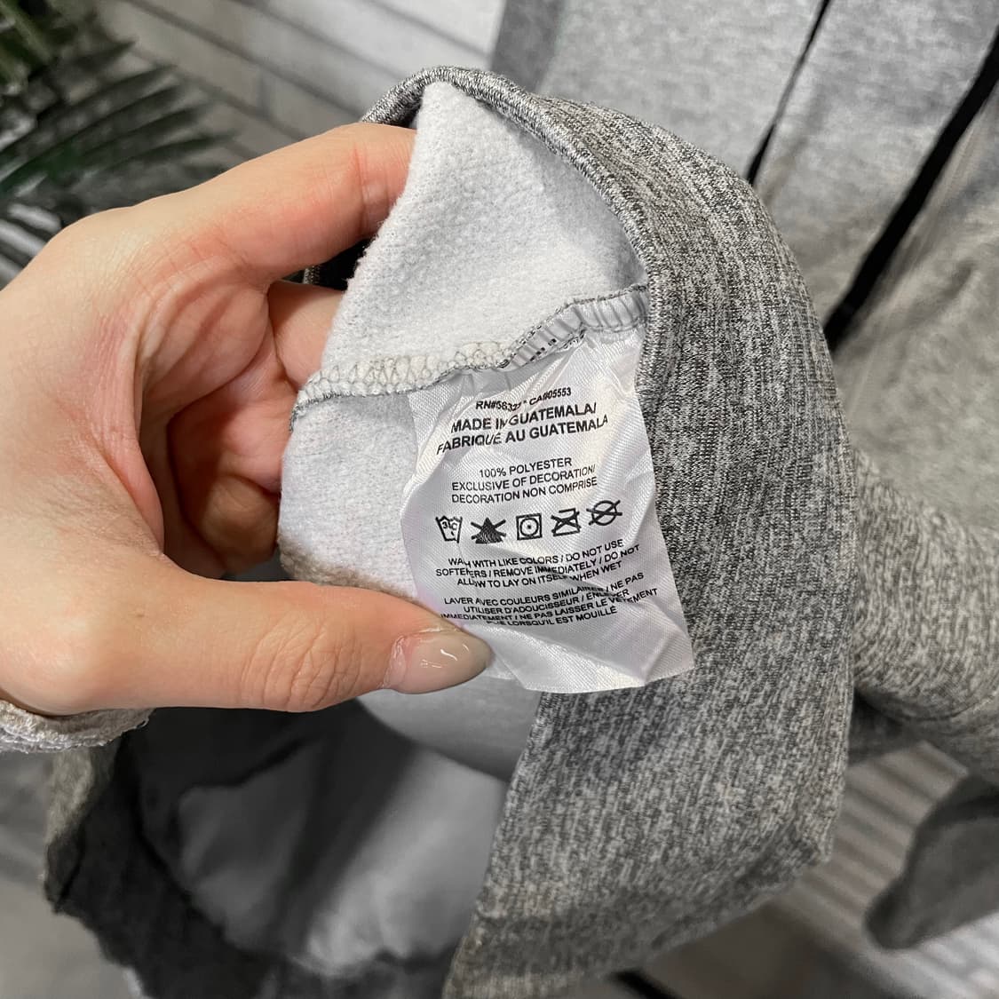 나이키 후드집업 기모안감 스우시 로고 디테일 그레이 상품이미지7