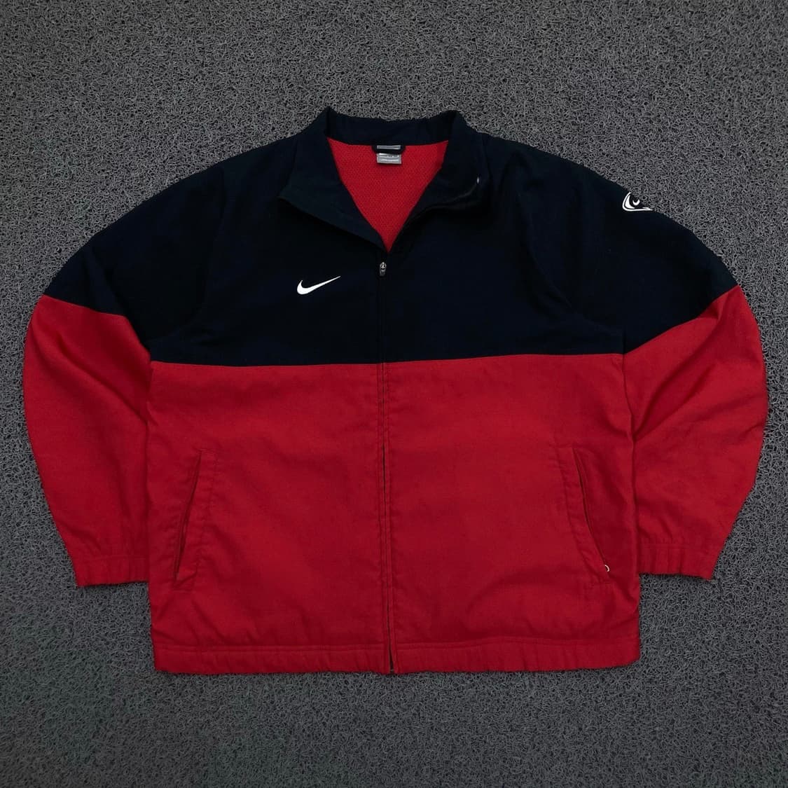 Nike 00,s 나이키 자수 스우시 하프 배색 윈드자 상품이미지1