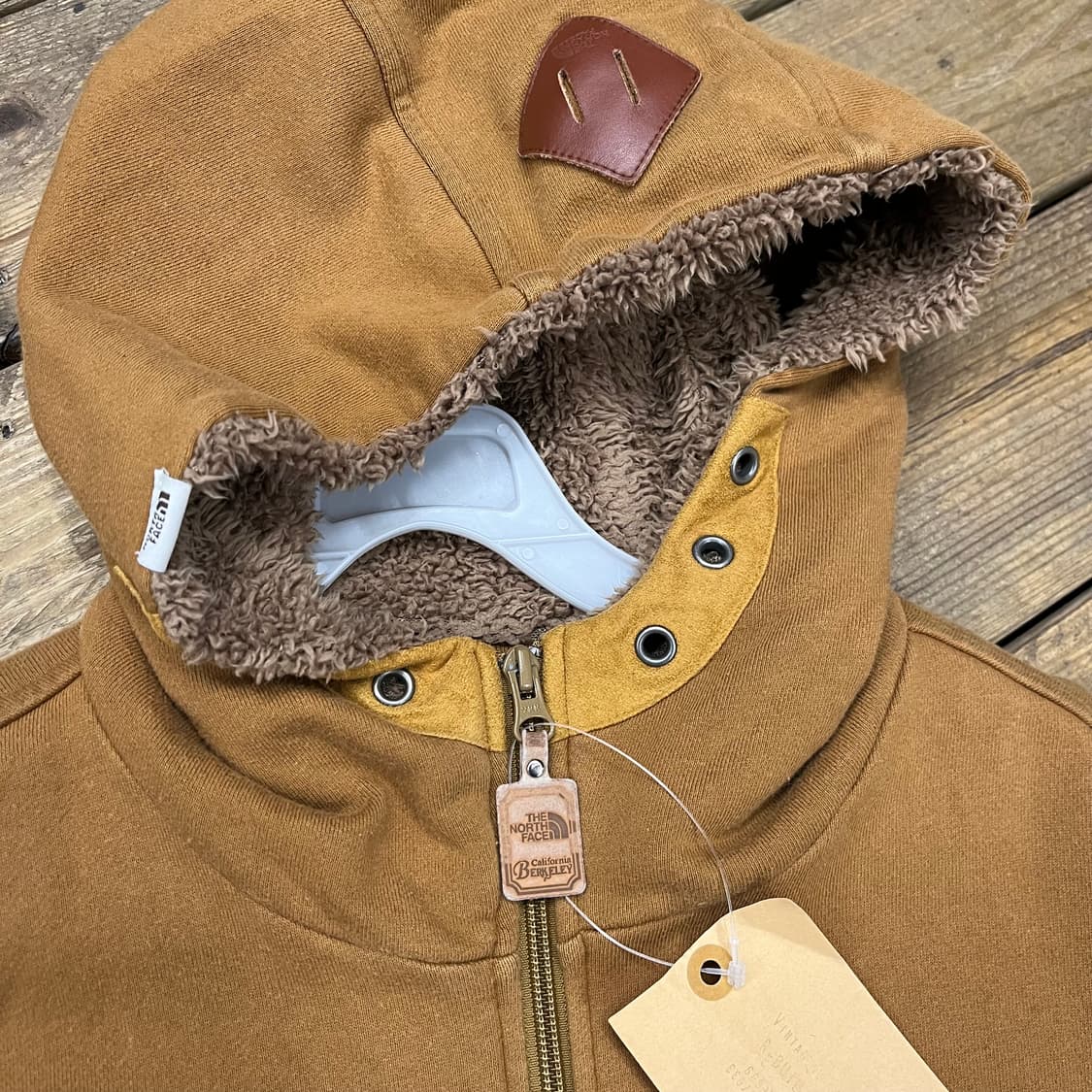 노스페이스 양털후리스 안감 후드집업 된장 상품이미지3