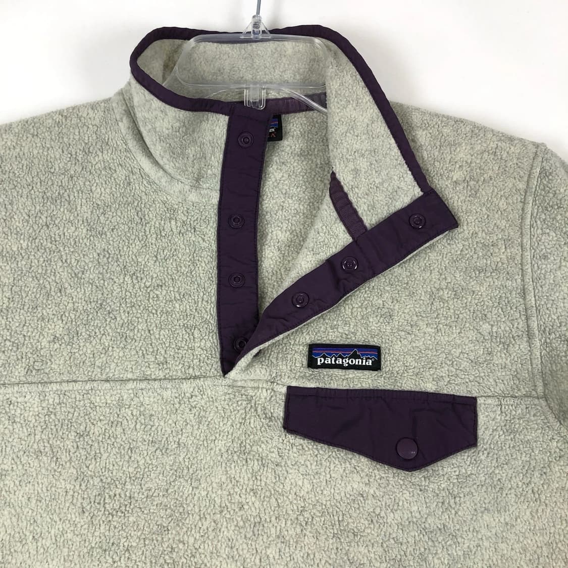 19FW 파타고니아 신칠라 스냅-T 오트밀/퍼플 상품이미지3