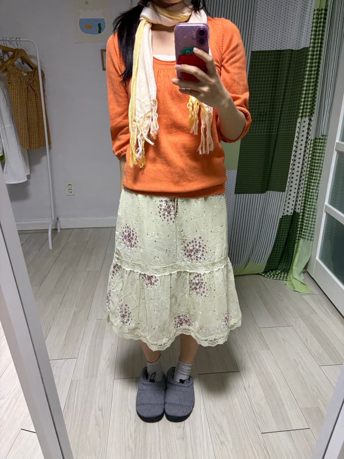 오렌지 7부 니트  상품이미지2