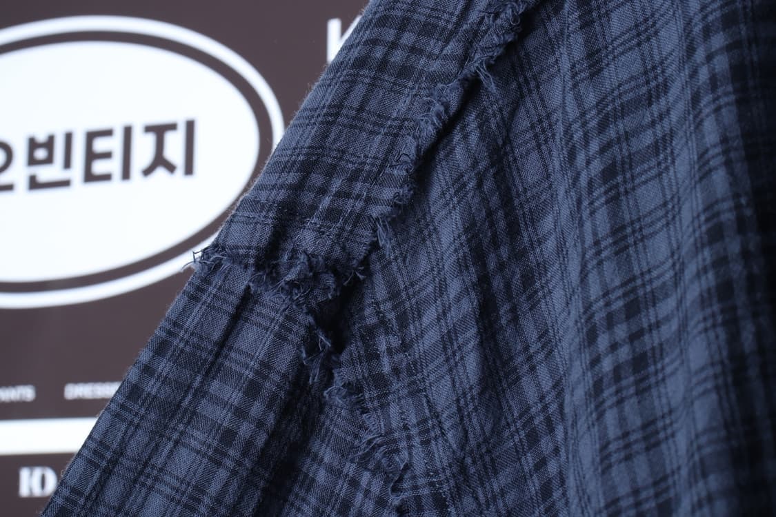 (M-L) 슈퍼서브 셔츠 남방 체크 블루 그런지 경량 여름용-H33282 상품이미지5