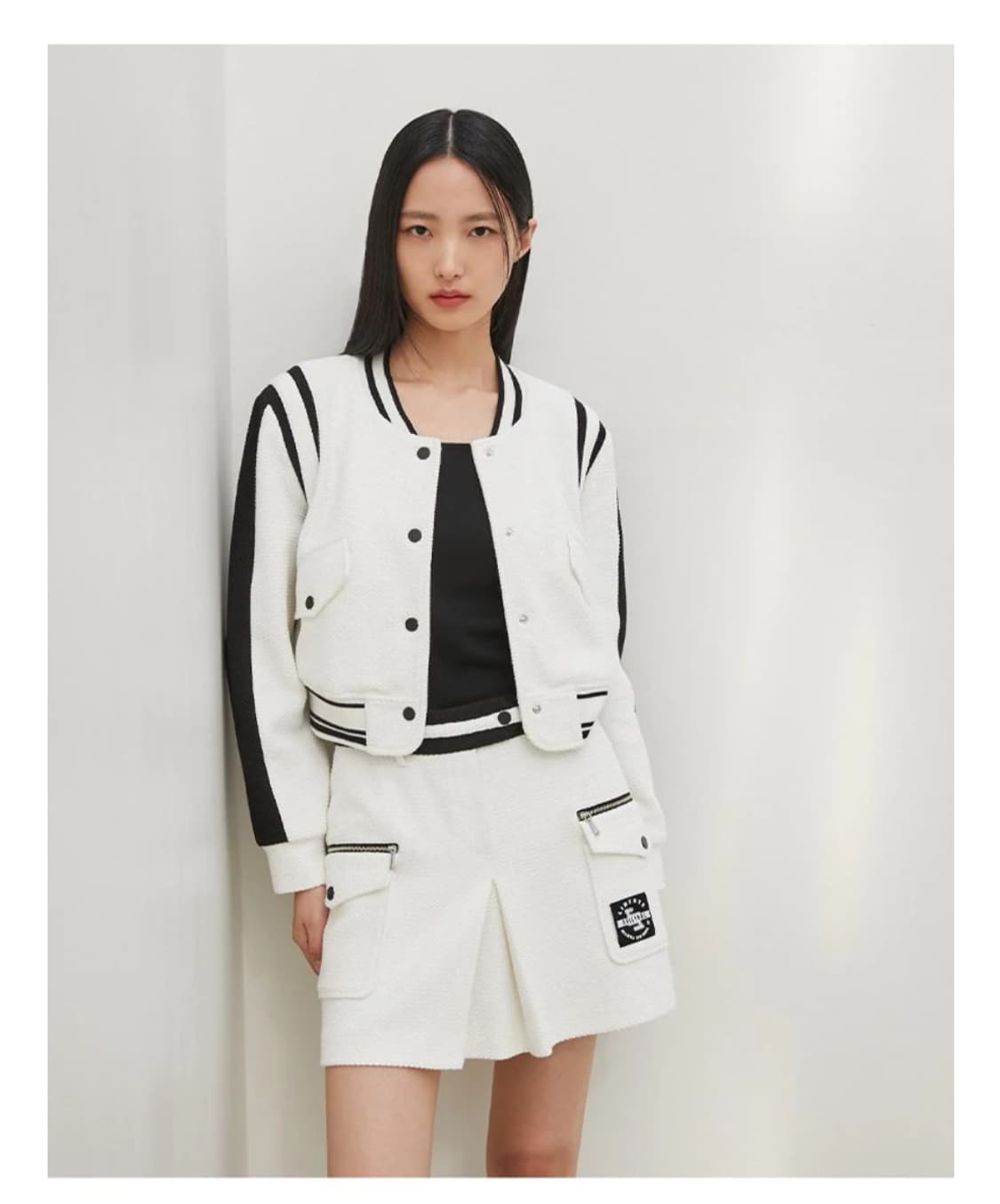 (새상품)에고이스트 배색 크롭점퍼55 상품이미지8