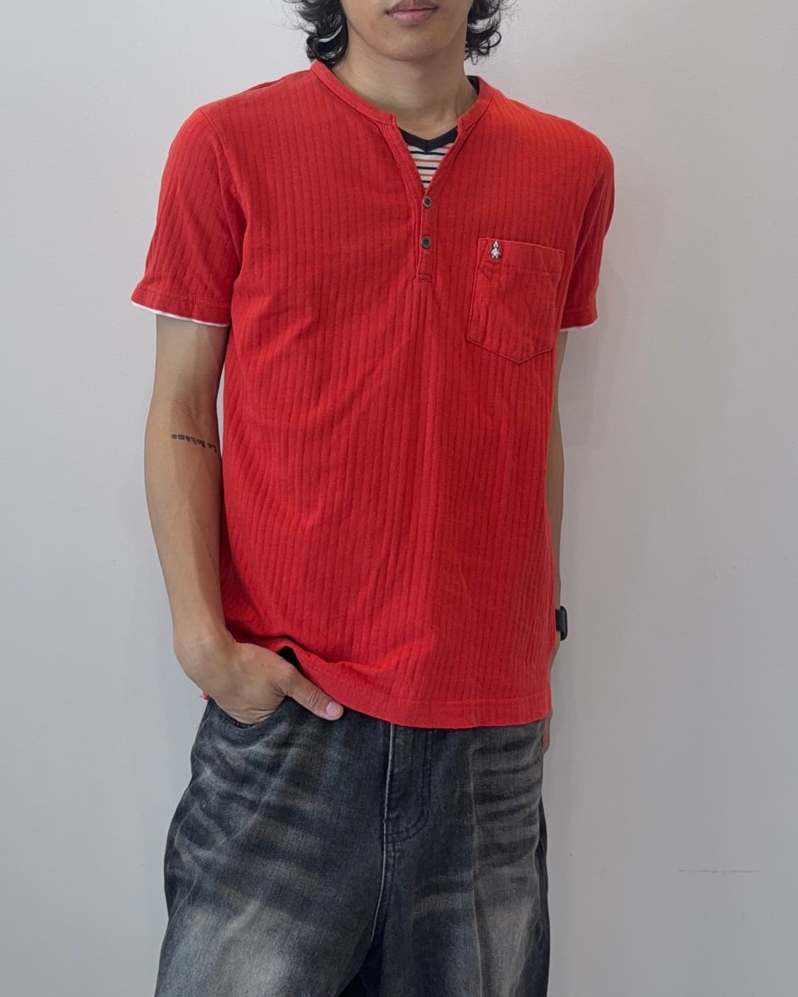 Hush Puppies 립 헨리넥 티셔츠 상품이미지4