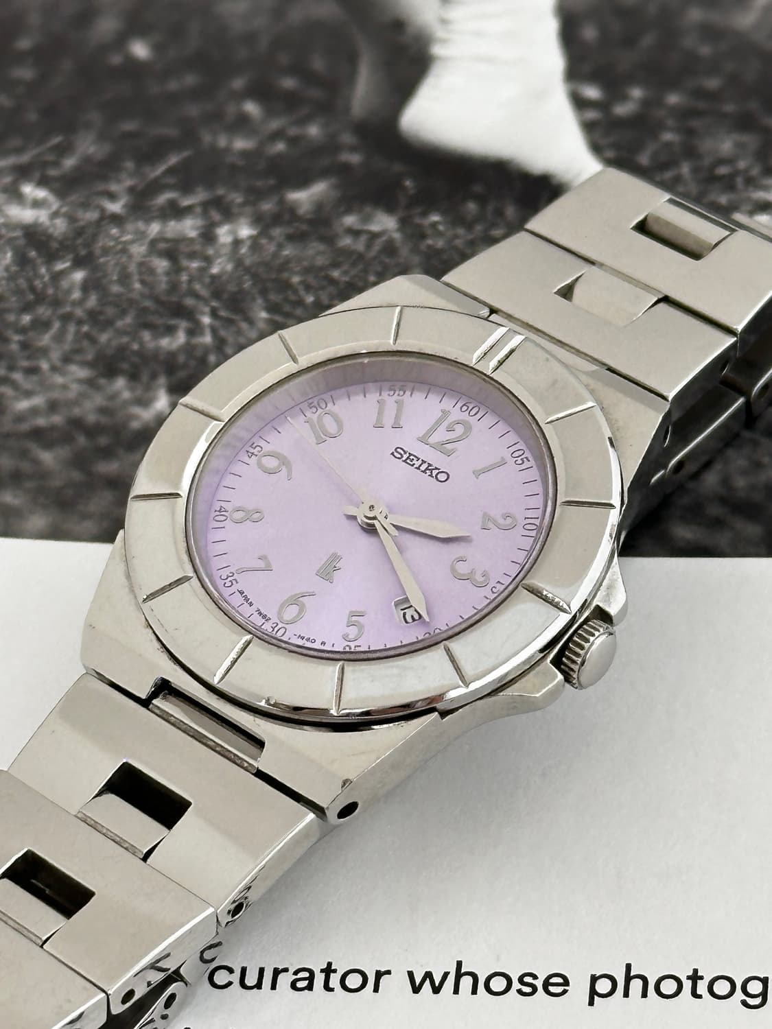 세이코 seiko 루키아 연보라 다이얼 쿼츠 시계(풀박스) 상품이미지5