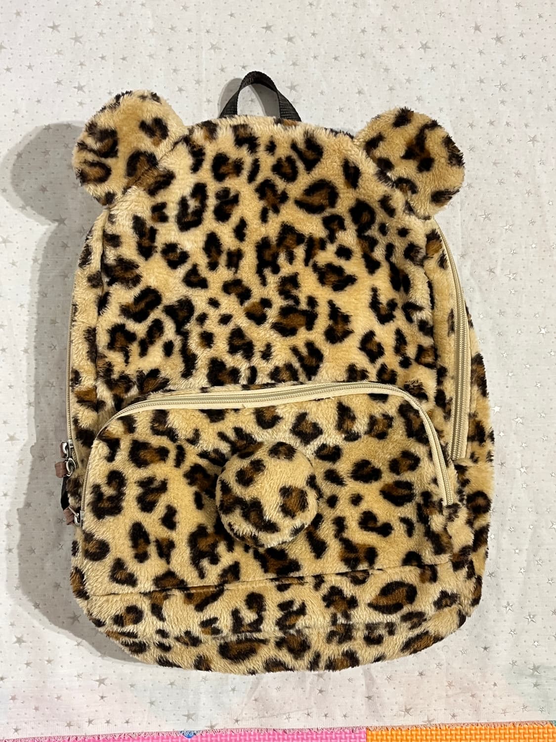 호피무늬 귀 달린 털 가방 🧸 상품이미지4