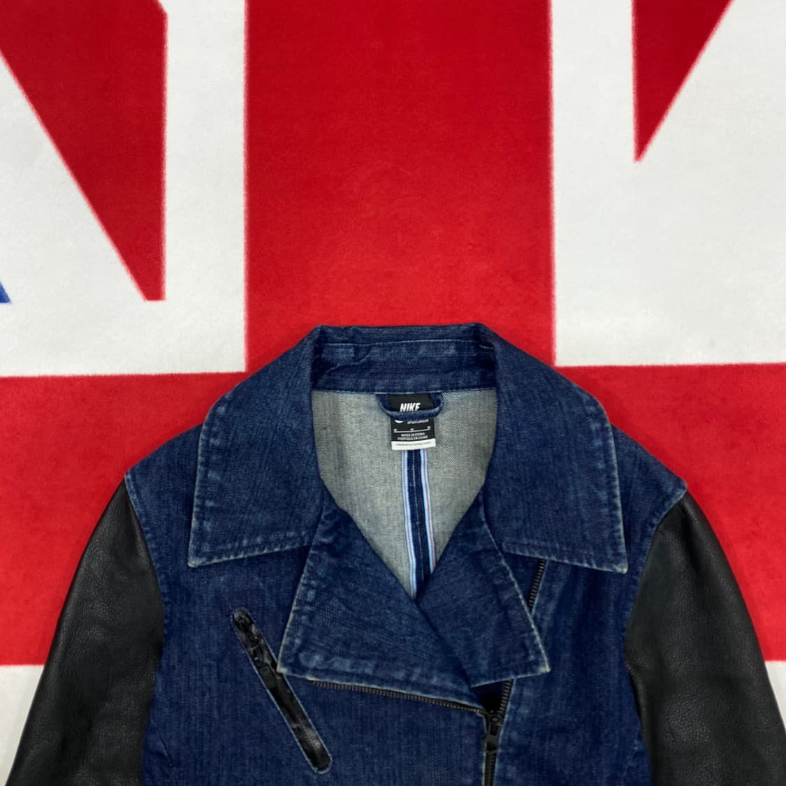 나이키 데님 소가죽 라이더자켓 여성M  상품이미지3