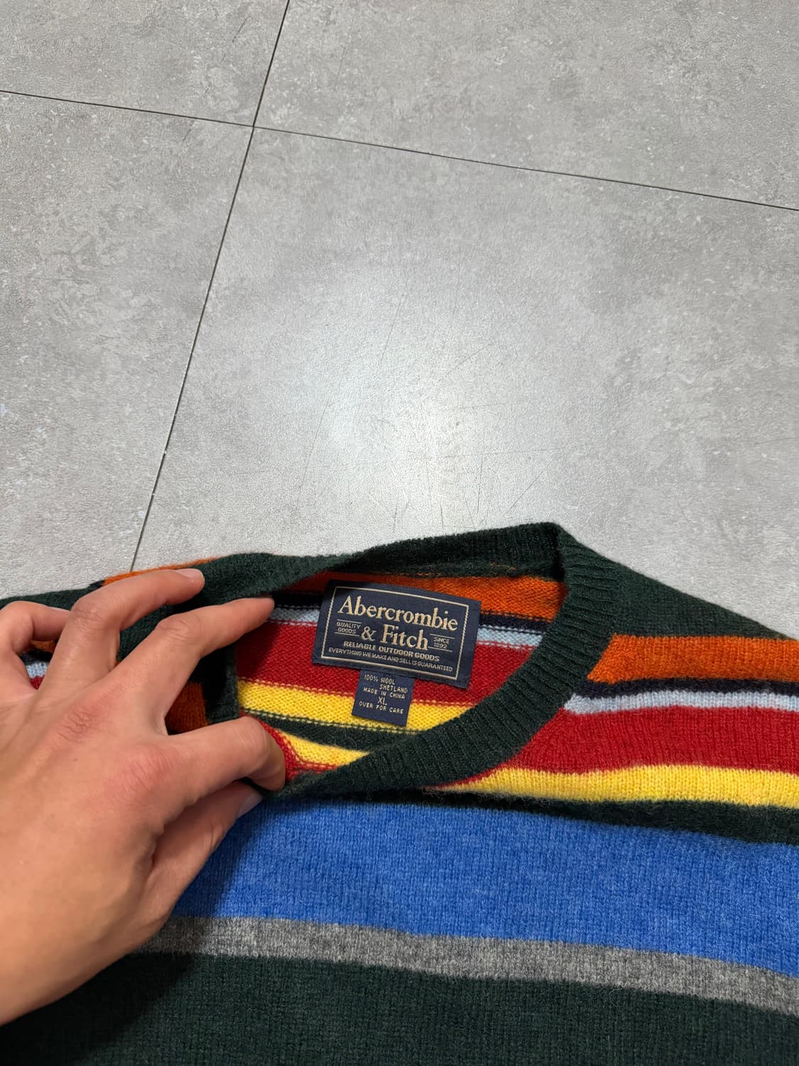 00s 아베크롬비 멀티컬러 빈티지 울 니트 100size   상품이미지10