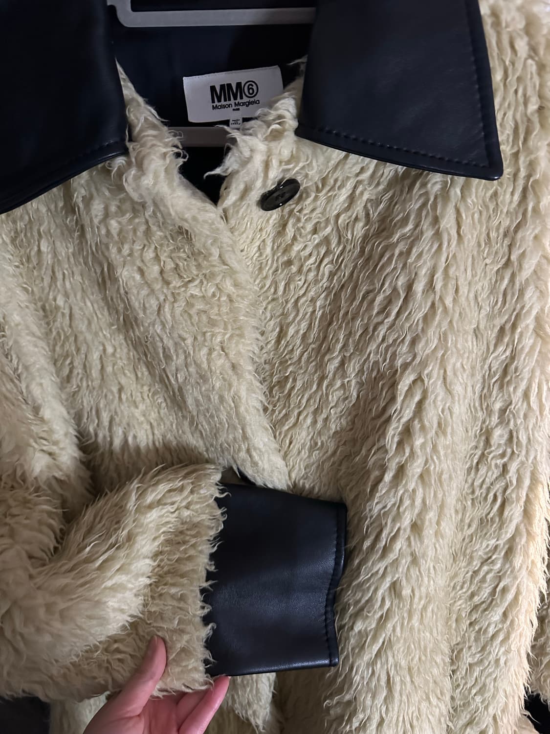 MM6 레더 트리밍 퍼 코트 상품이미지9