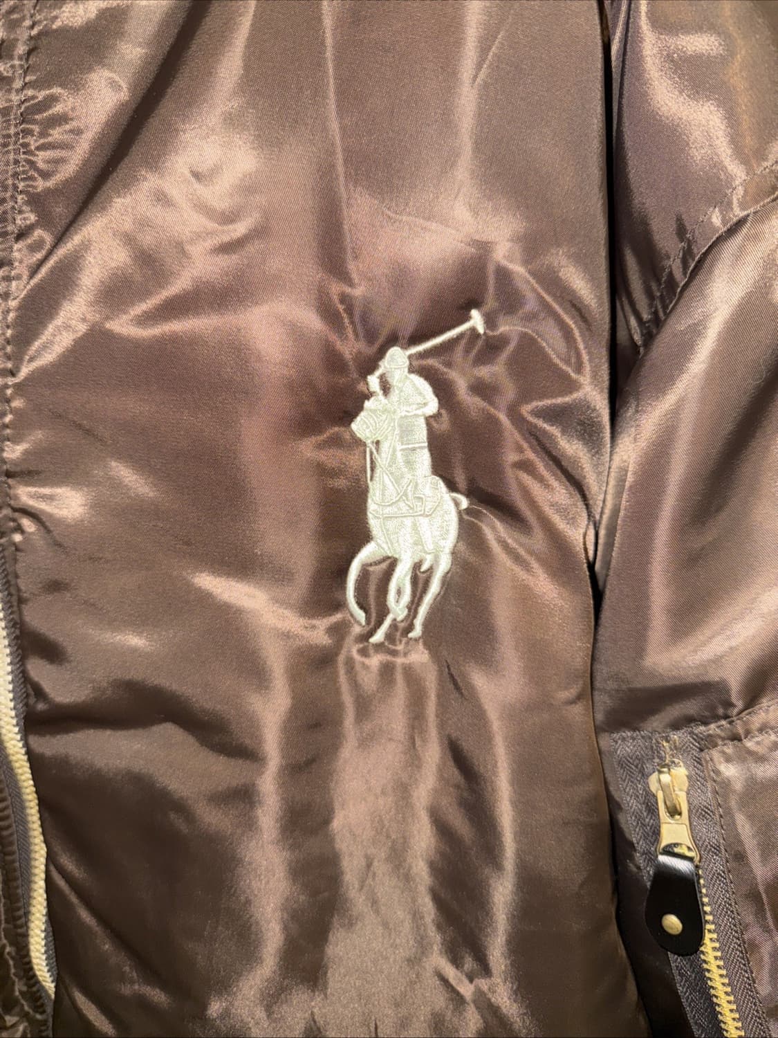 05FW 폴로 랄프 로렌 클래식 빅포니 항공 다운 패딩 브라운 상품이미지2