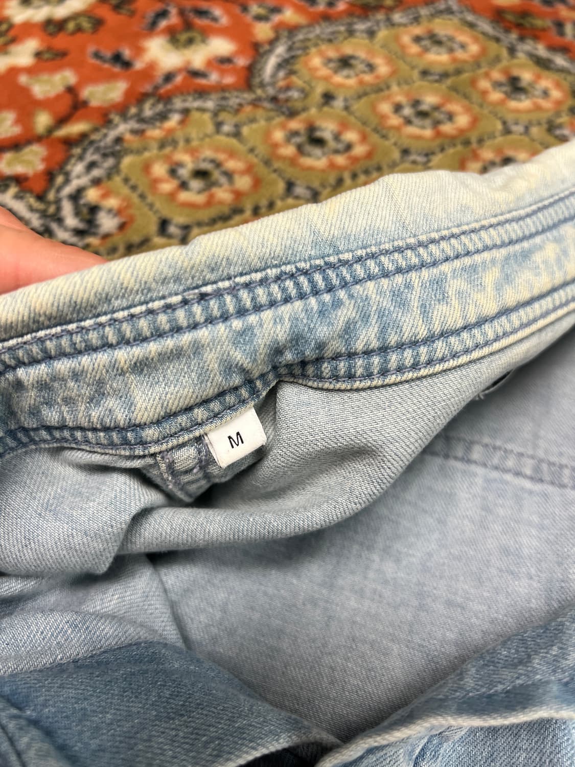 [M] SANDRO 산드로 빈티지 연청 웨스턴 셔츠 상품이미지7