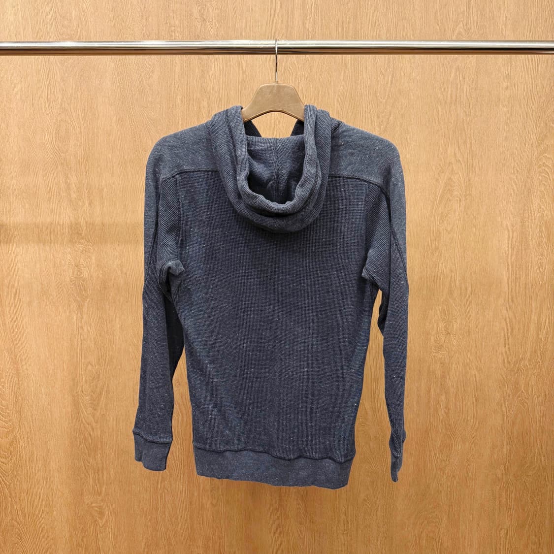 디젤 와플 조직 코튼 하프 집업 후드 니트 워싱 지퍼 디테일 네이비 상품이미지3