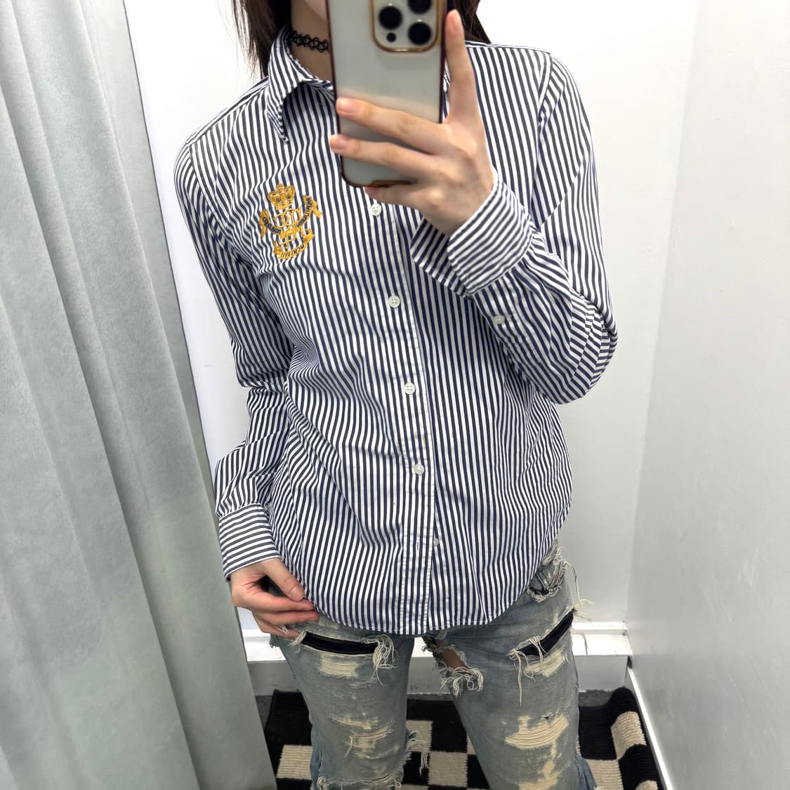 랄프로렌 스포츠 블루 스트라이프 셔츠 상품이미지2