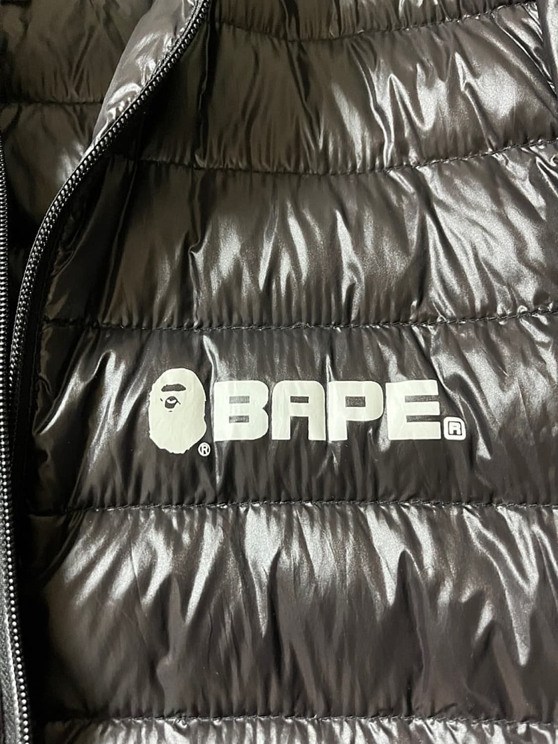 베이프 경량패딩 L size 극미중고 상품이미지2