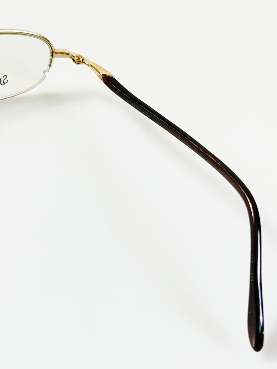 서전 SJ CARINO 골드 스퀘어 반무테 빈티지 안경 상품이미지6