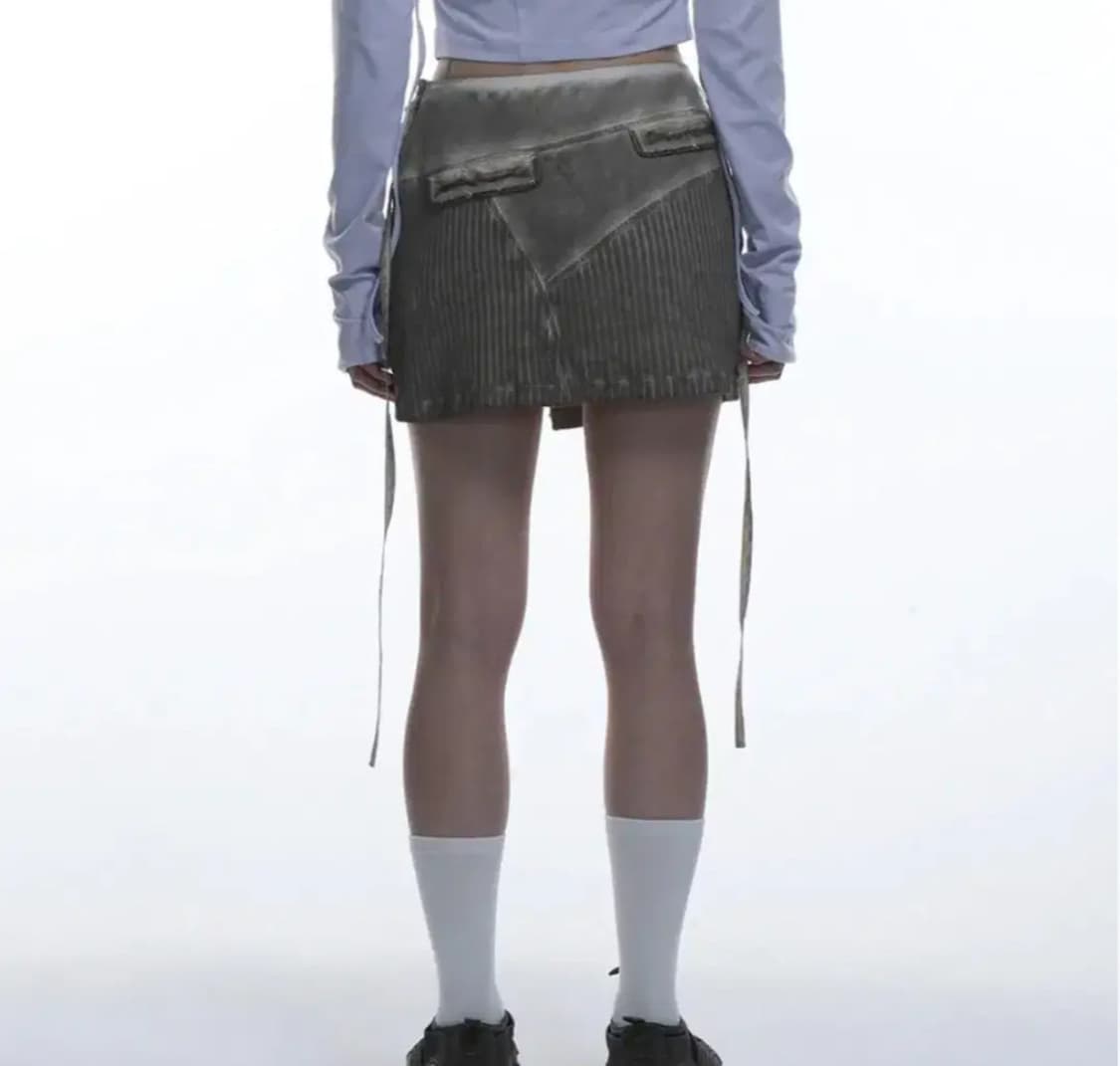 Grailz 루나 니트 바이커 스커트 상품이미지6