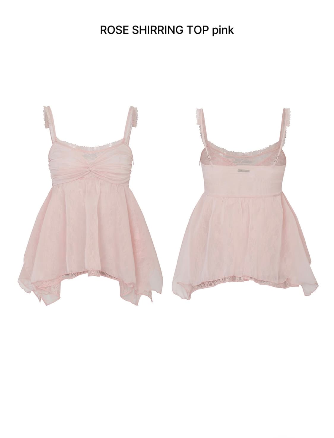 페인오어플레져 ROSE SHIRRING TOP pink 상품이미지1