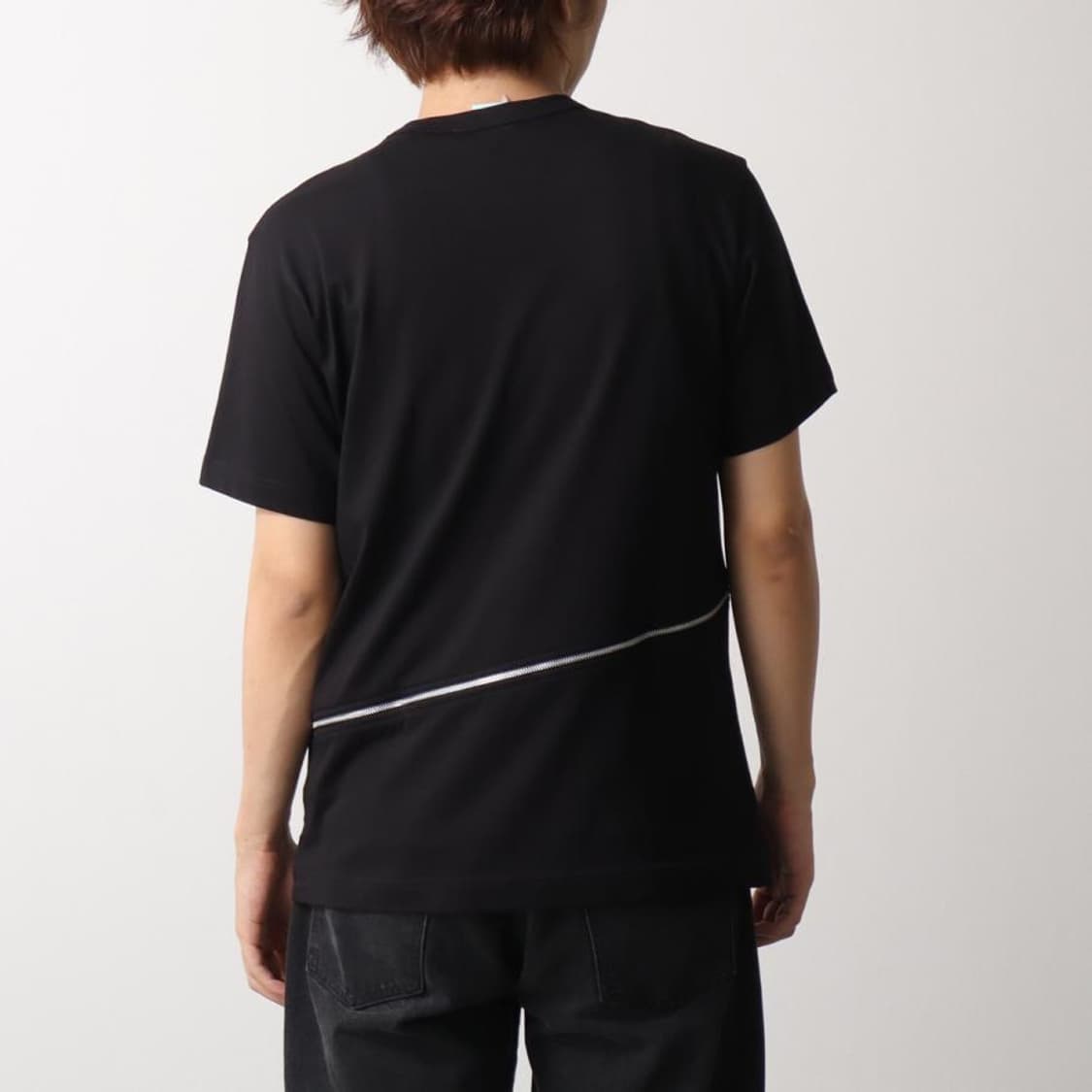[M,XL]꼼데가르송 26ss 지퍼 티셔츠/블랙 상품이미지4