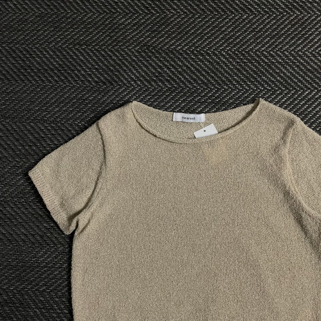 빈티지 우먼스 부클레 크롭 니트o 3683 상품이미지3