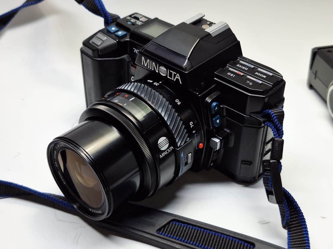 빈티지 필름카메라 풀세트/미놀타 a-7000 35-70mm 가방 스트로브 상품이미지5