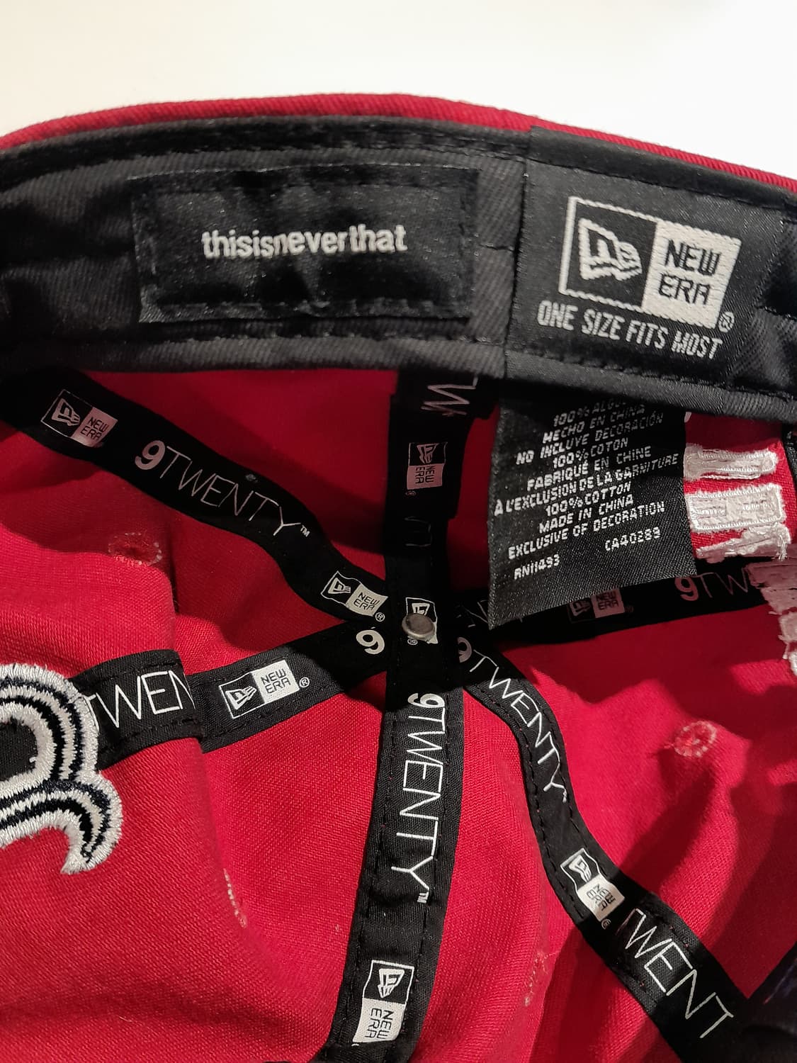 💥디스이즈네버댓 x 뉴에라 보스턴 볼캡 (레드) 상품이미지6
