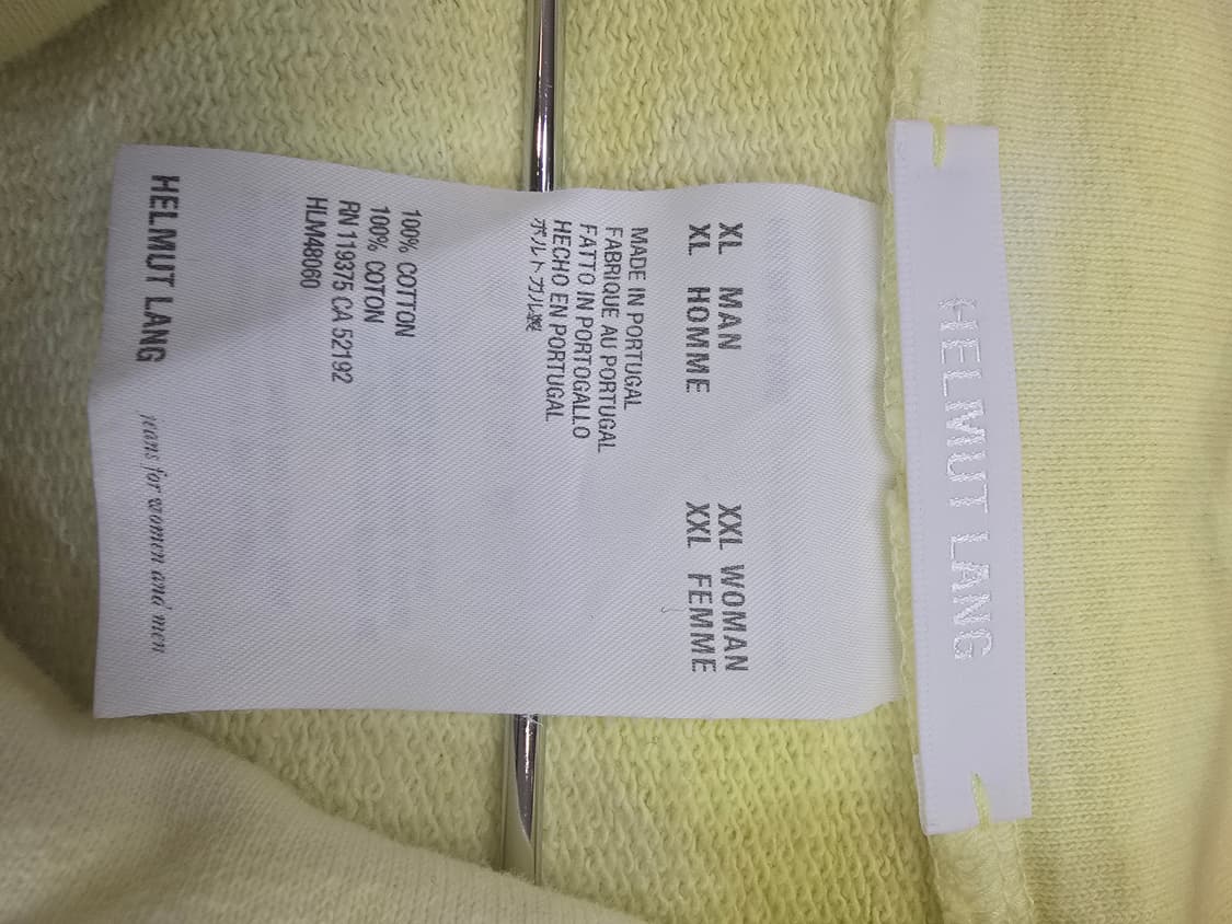 헬무트 랭 옐로우 하프 집업 맨투맨 XL 상품이미지6