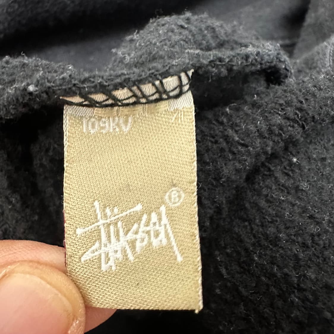 Stussy 스투시 로고 기모 후드티 블랙 M 상품이미지7