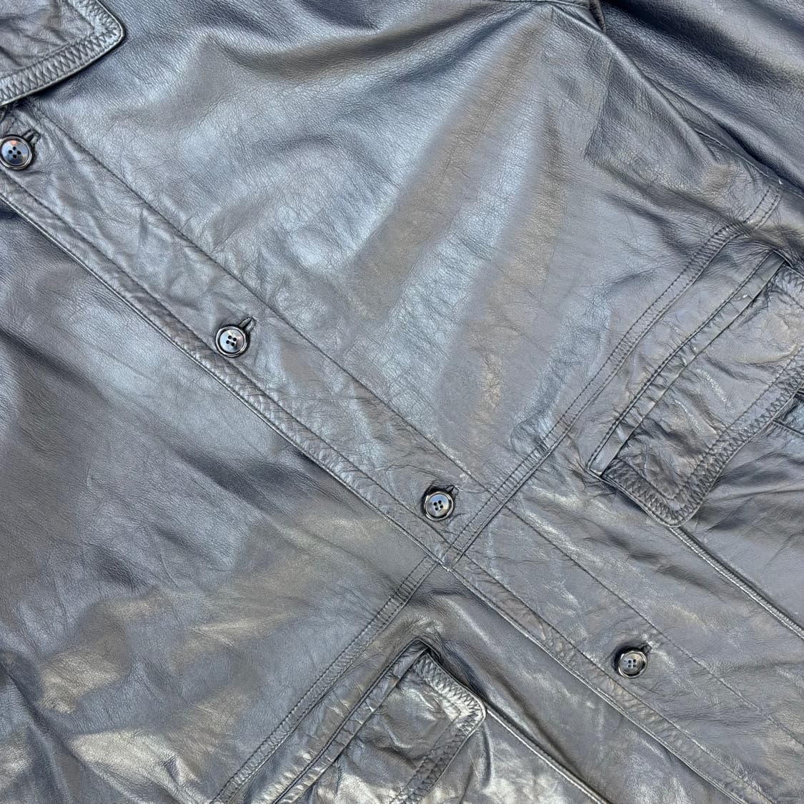 빈티제 레더 카 코트 상품이미지5