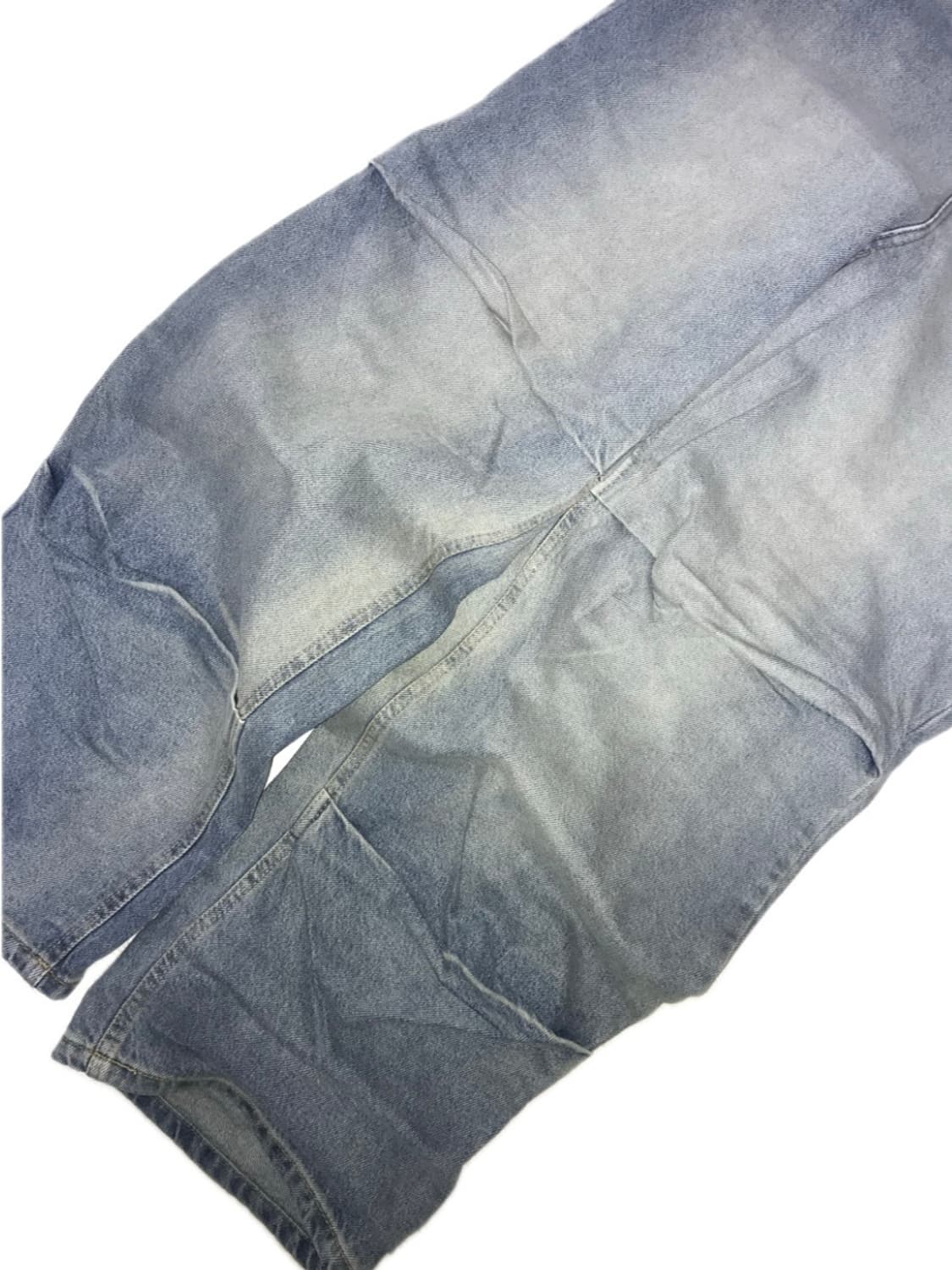 포인트 주름 연청 데님 상품이미지1