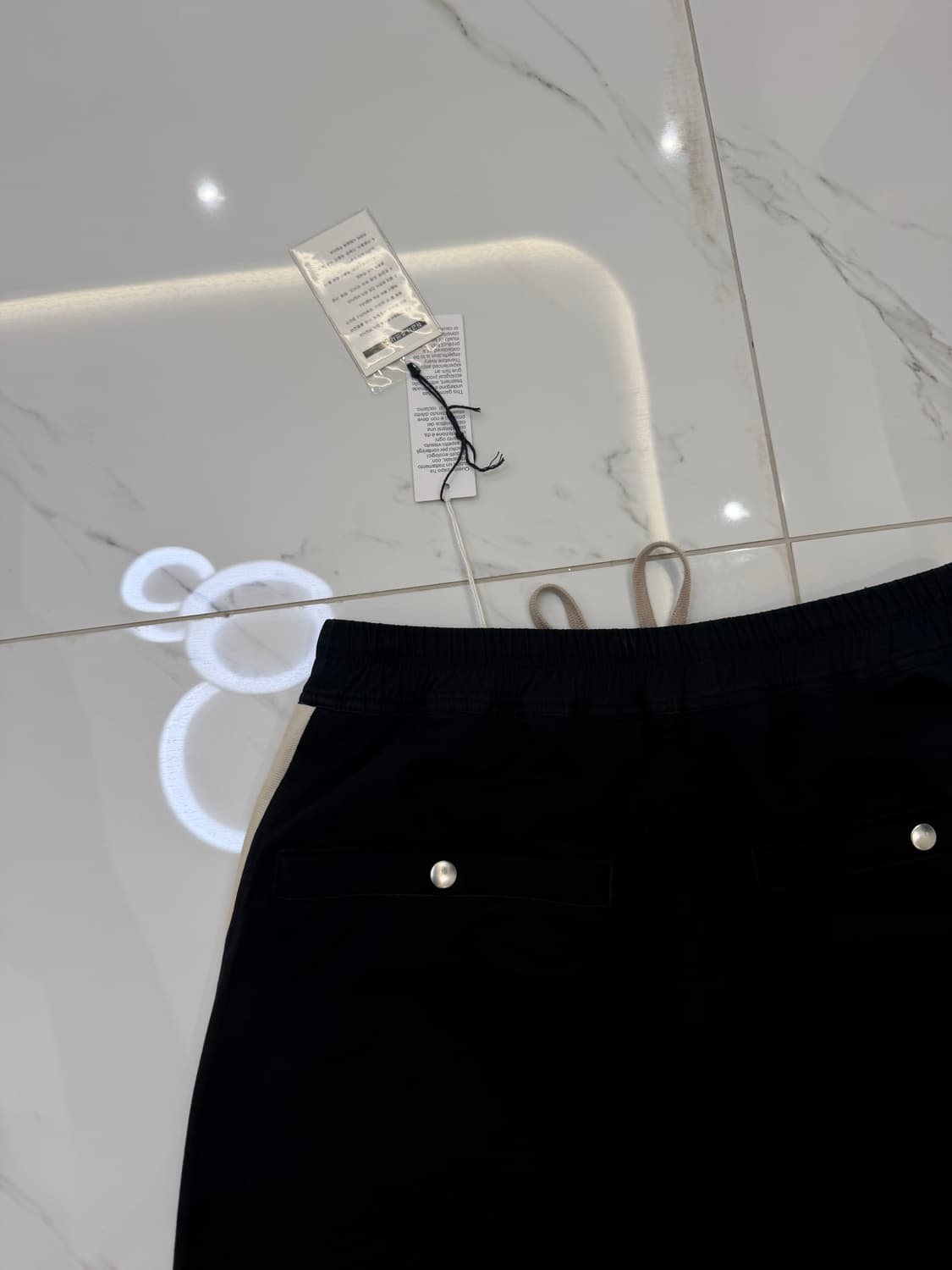 릭오웬스 블랙 사이드라인 배기팬츠 상품이미지3