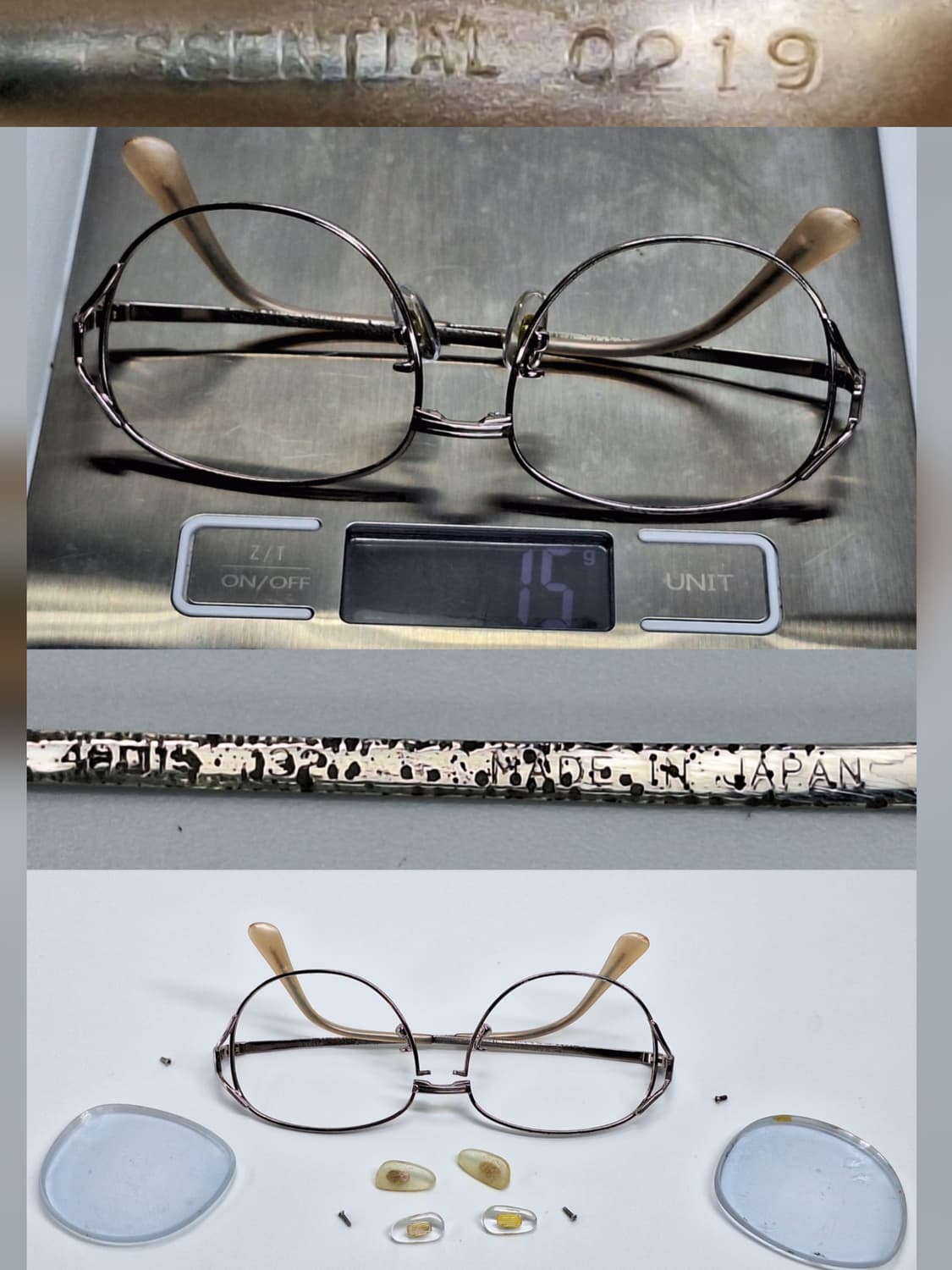 80s 일본 빈티지 Essential 0219 레드 장식 여성용 안경테  상품이미지9