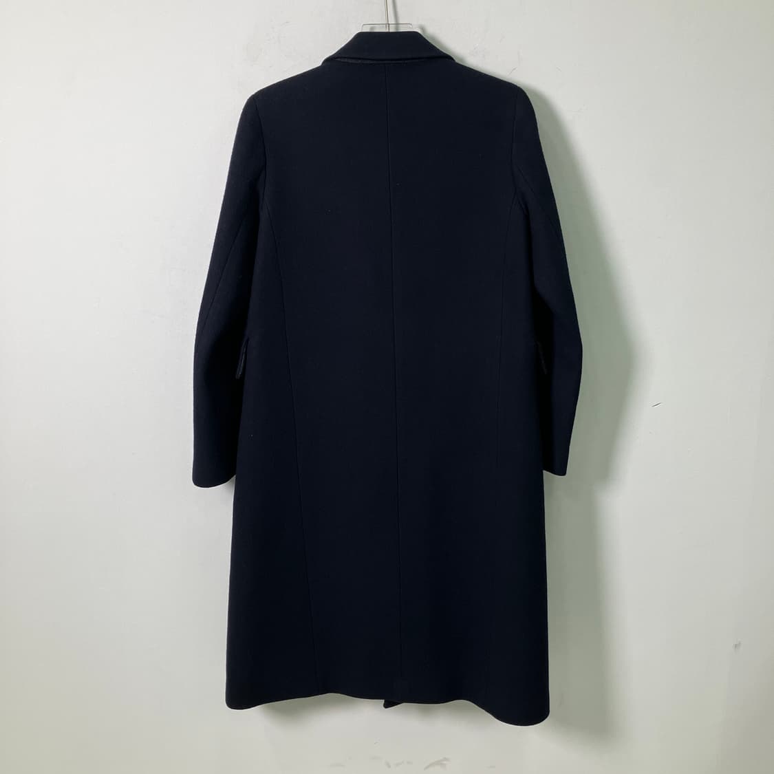 시스템 네이비 울 캐시미어 오픈 롱코트 상품이미지2