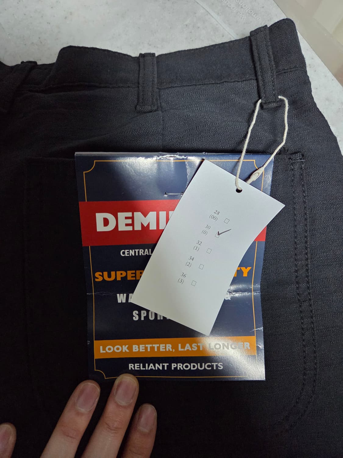 새상품) 데밀 LOT. 035 퍼티그 팬츠 블랙 30사이즈 상품이미지2