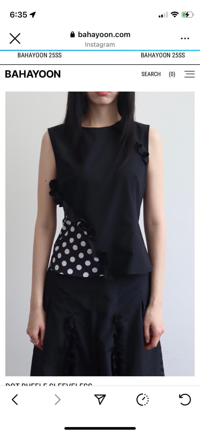 바하윤 DOT RUFFLE SLEEVELESS 상품이미지1