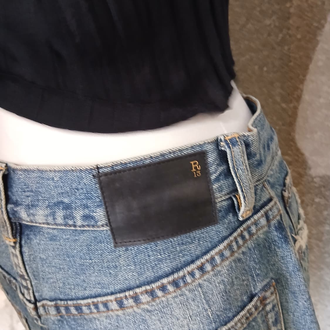 [R13] 크롭 와이드레그 진 상품이미지3