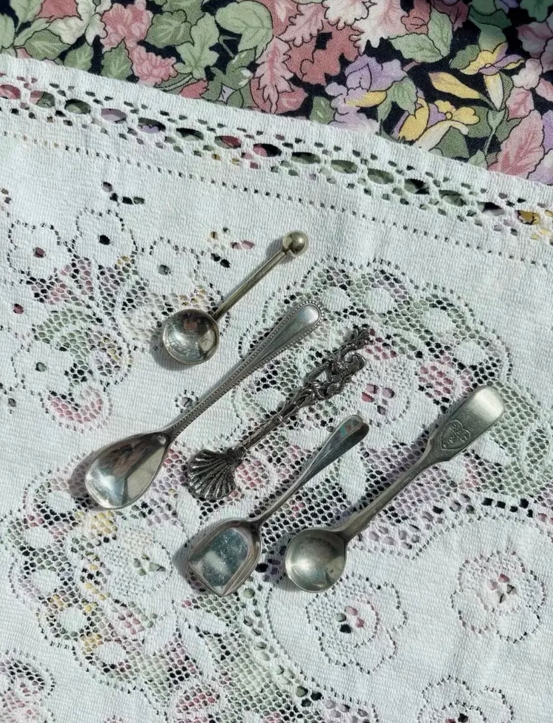 영국 빈티지 실버플레이트 솔트스푼 상품이미지1